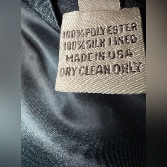 Lela Rose Black and Blue Floral Silk Midi Dress size 12 - Picture 6 of 8